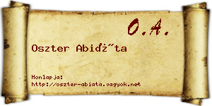 Oszter Abiáta névjegykártya